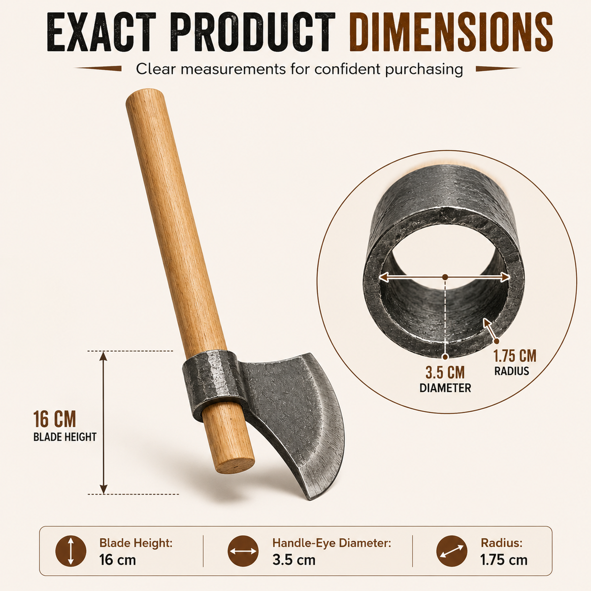 Heavy-Duty Axe (Kulhadi) with Bamboo Wooden Handle – Strong Metal Blade for Farming, Gardening & Wood Cutting