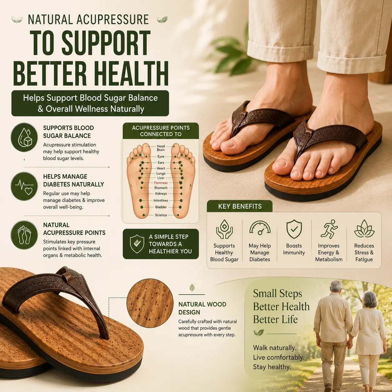 Premium Handcrafted Wooden Slippers for Men & Women | Natural Neem, Jamun & Arjuna Wood